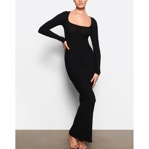 Skims Womens Soft Lounge Rib Slip Long Sleeve Dress Size Xl  Viral Sold Out
